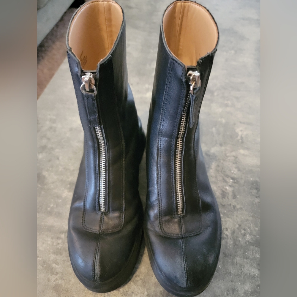 Steve Madden Jones Black Leather Boots 8